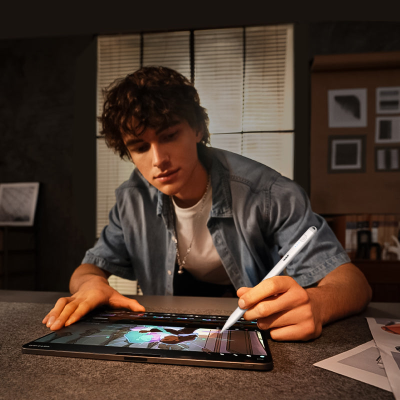 Flat fast charging active pen